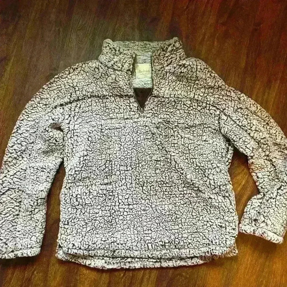 altar'd state Sherpa Quarter Zip Burgandy  Size Large - Picture 1 of 3